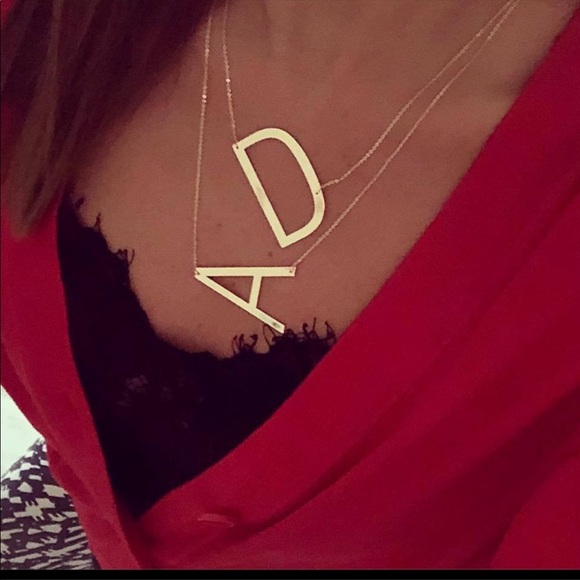 Jewelry - Initial letter D Rose Gold Necklace